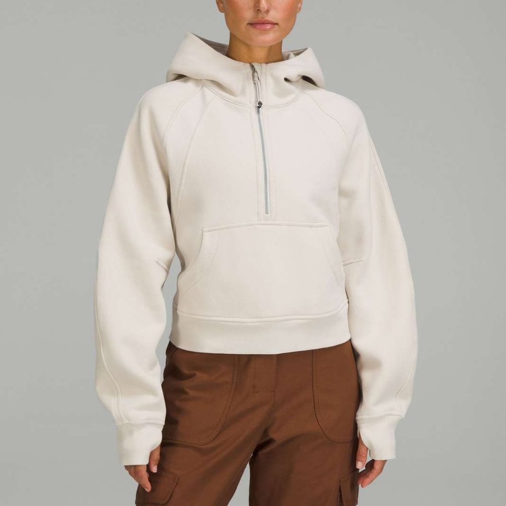 Lululemon Scuba Oversized 1/2 Zip Hoodie Natural Ivory
